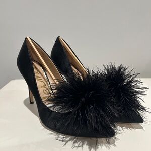 Sam Edelman Haide Black Satin Pumps